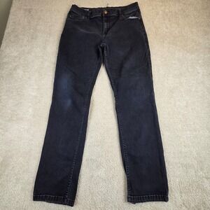 Mugsy Jeans Darkest Blues Mens 34x30 Slim Straight Stretch Denim Indigo‎